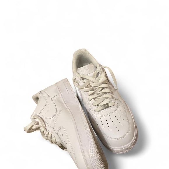 NIKE AIR FORCE 1 Men's White Sneakers - Picture 2 of 3